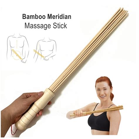 Buy Natural Bamboo Body Massager Relaxation Hammer Massage Stick Sticks