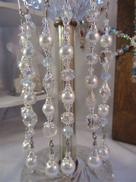 White Pearl Christmas Ornament Dangles By Lareinedescharmes Christmas