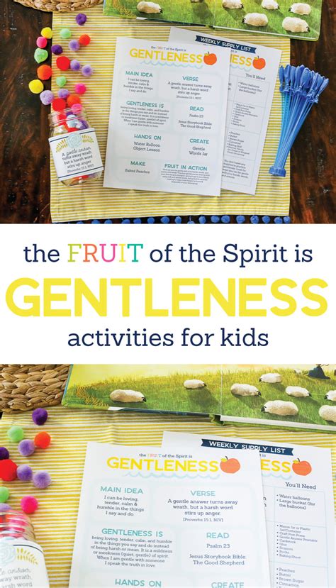 The Fruit Of The Spirit Is Gentleness Kids Activities The Littles