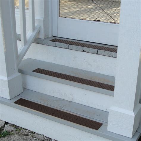 My driveway has a pretty steep slope to it and it makes it impossible to push a vehicle into the garage when they are broken down. HandiRamp Non-Skid Stair Tread - Powder Coated Brown ...