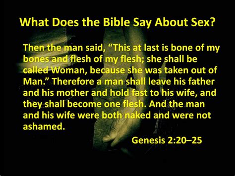 Ppt What Does The Bible Say About Sex Powerpoint Presentation Free