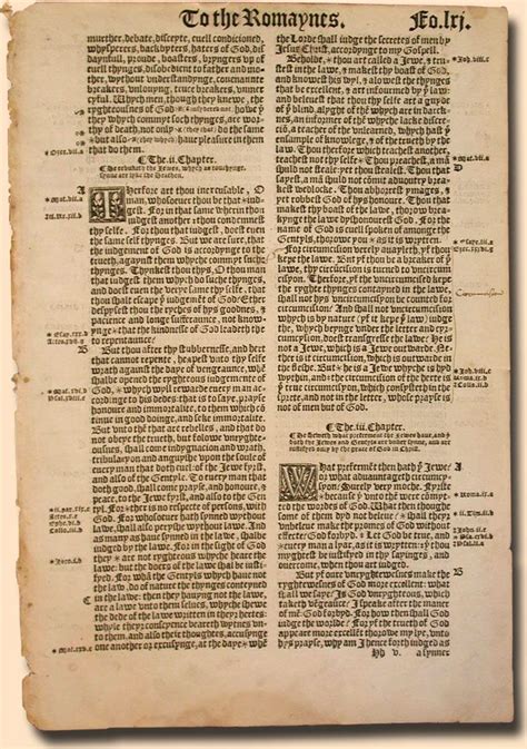 1539 Great Bible First Edition Leaf A Page From The First Bible Ever