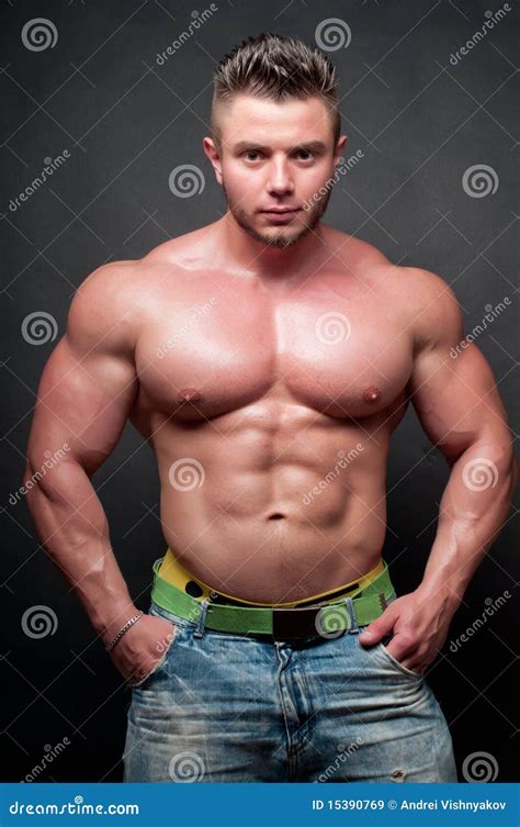 male bodybuilder stock image image of muscular healthy 15390769
