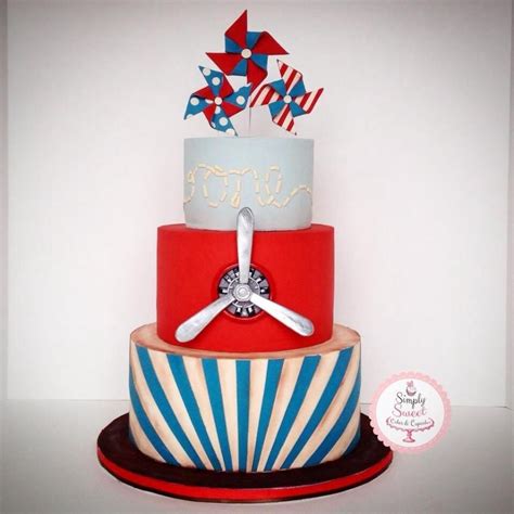 Take your birthday cakes to new heights with this airplane cake recipe. Vintage Aviation themed cake - Cake by SimplySweetCakes ...