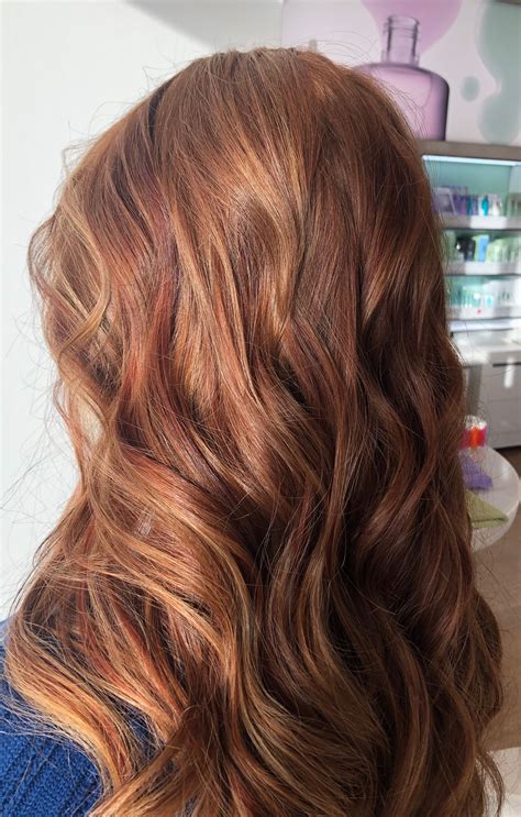 Natural Red Hair With Black Lowlights