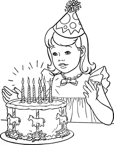 Happy 4th birthday coloring page. Candle coloring pages to download and print for free