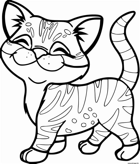 Coloriage Chaton Mignon Rayure De Tigre Dessin Chat à Imprimer