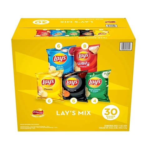 Lays Mix Potato Chips Variety Pack 30 Count