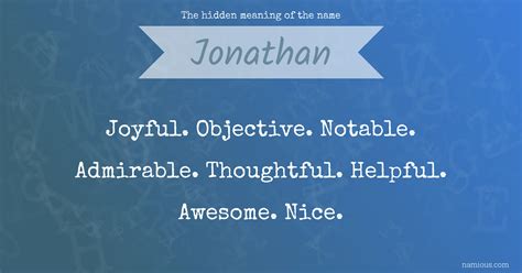 Jonathan Name Meaning - Kanji Meanings Gallery / Variants of jonathan ...