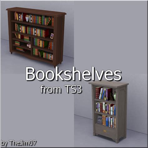Mod The Sims Bookshelves From Ts3