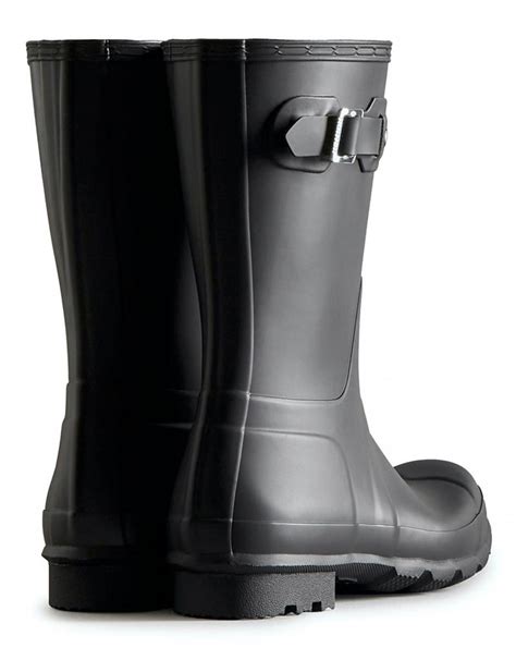 Original Short Adjustable Welly Black Mens Hunter Boots ⋆ Pasteleria