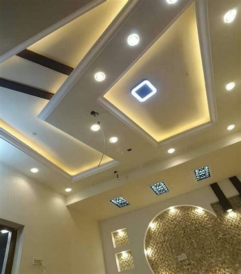 Indian hall pop wall design: Latest 60 POP false ceiling design catalog with LED ...