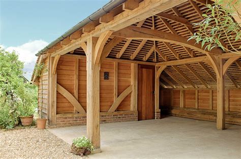 Classic Oak Framed Garages With Rooms Above Landscape And Urban Design