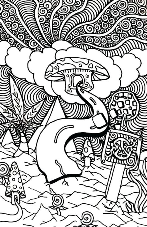 We have collected 40+ printable trippy coloring page images of various designs for you to color. Weed Coloring Pages at GetColorings.com | Free printable ...