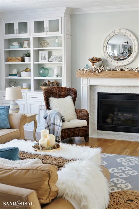 Classic interiors that blend clean color palettes with cozy accents prove to be the winning formula. Cozy Winter Mantel - Easy Winter Decorating Ideas - Sand ...