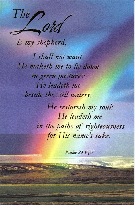 The Lord Is My Shepherd Psalm 23 Kjv Psalms Scripture