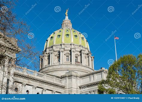Pennsylvania Capitol Dome Stock Image Image Of State 132972407