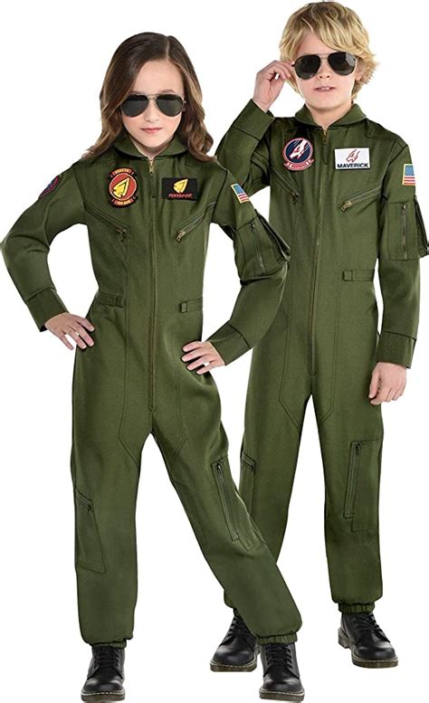 Child Top Gun Maverick Flight Suit Costume Small 4 6 Pc
