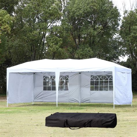 Ktaxon 10 X 20 Outdoor Patio Gazebo Ez Pop Up Party Tent Wedding Canopy W4 Side Walls