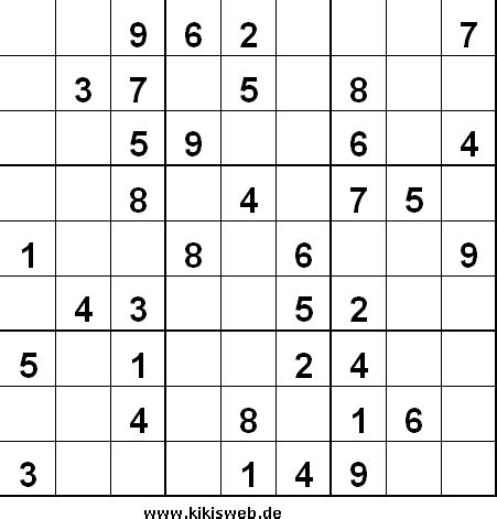 Sudoku Nr.1 zum Ausdrucken