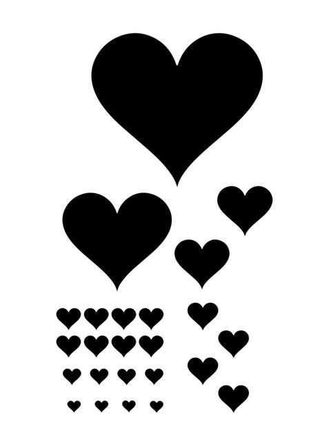 Free Printable Hearts Stencils And Templates