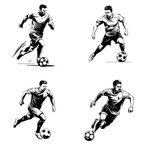 Premium Vector Soccer Football Player Vector Logo Style Elements Pack