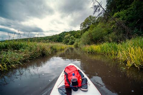 View From The First Person A Trip On A Sap Board A Narrow River In