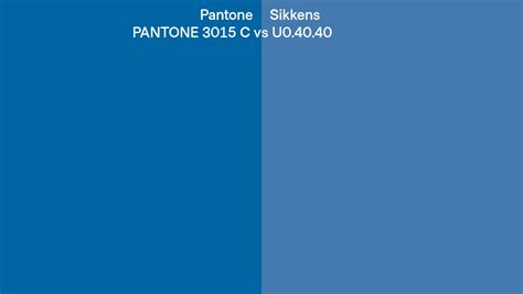 Pantone 3015 C Vs Sikkens U04040 Side By Side Comparison