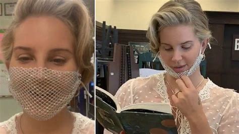 Lana Del Rey Criticised For Wearing Mesh Mask To Meet Fans Bbc News