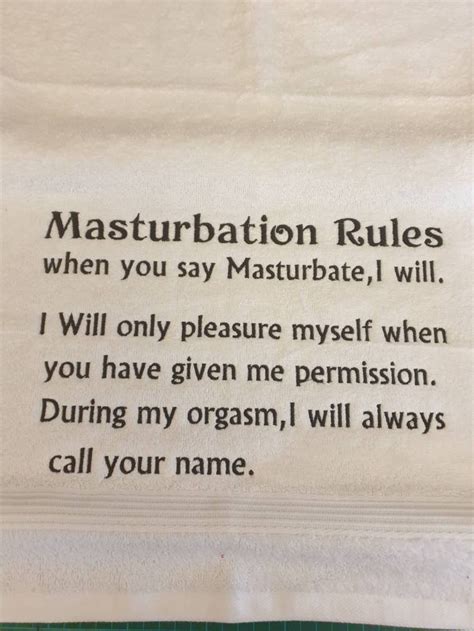 Masturbation Rules Towel Hand Towel Kinky T Bdsm Etsy Uk