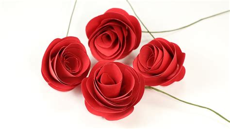Easy Paper Rose Flower Craft Step By Step Diy Rose Making With Paper