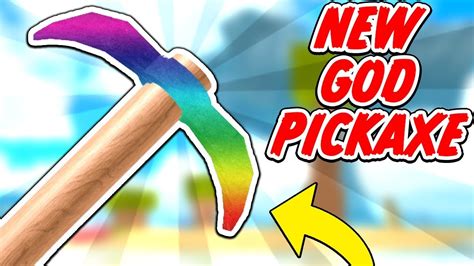 New God Pickaxe In Booga Booga Roblox Update Youtube
