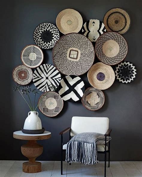 African Basket Wall Feature Home Decor Decor Basket