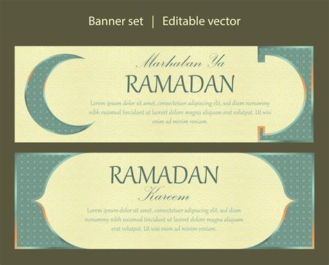 Premium Vector Ramadan Banner Set All Vector And Editable