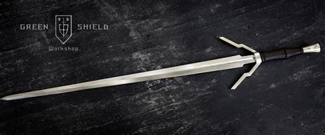 Witcher Sword Aerondight Inspired Sword Silver Coated Blade Etsy