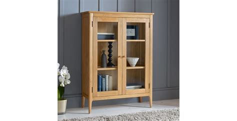 Enfield Oak Glazed Display Cabinet- Lifestyle Furniture UK