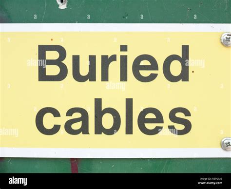 Buried Cable Danger Sign Hi Res Stock Photography And Images Alamy