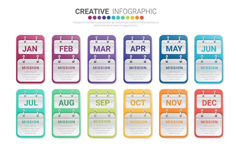 Premium Vector Creative Infographic With Month Calendars