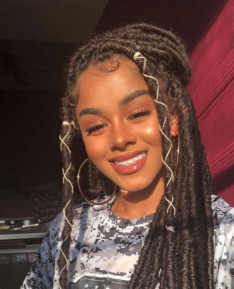 If you prefer faux locs with a thick look, you're going to need the janet collection afro twist marley braid or the kanekalon soft dreadlocks which you'll then wrap using the afro kinky marley twist ensure that you get a professional stylist to install your locs after you come up with your preferred. Pin by Arnell Hamilton on Faux Dreads in 2020 (With images ...