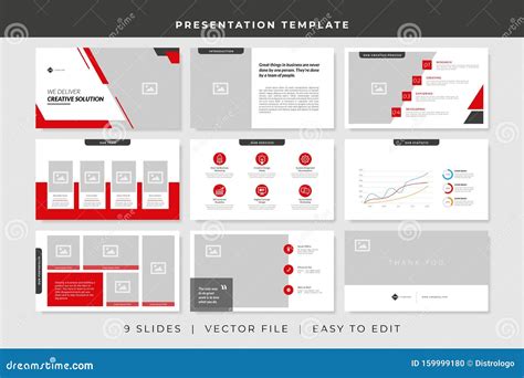 9 Slides Business Powerpoint Presentation Template Presentation Vector