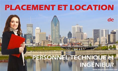 Formation Placement Et Location De Personnel Technique Ingénieur Montreal