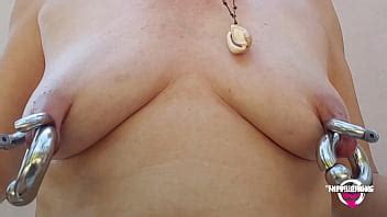 Nippleringlover Kinky Mother Pumping Pierced Tits Inserting Big Double
