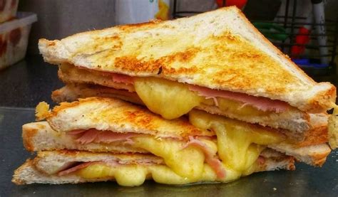 Cheese And Ham Toastie Cheese Fries Ham And Cheese Toastie Food