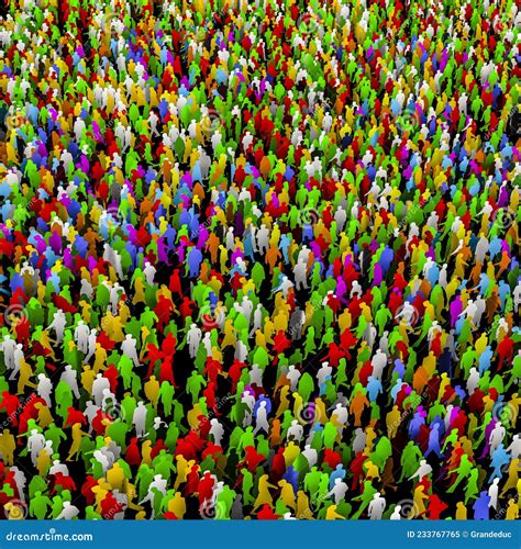 Giant Crowd Of People Background Stock Illustration Illustration Of