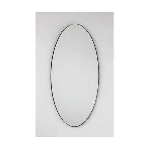 Ovalis Miroir Contemporain De Forme Ovale Avec Un Cadre Noir Etsy France