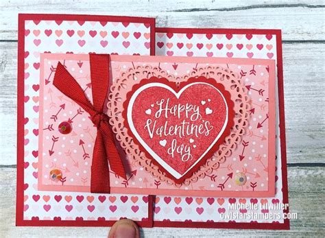 Love And Valentines Theme Fun Fold Cards Using From My Heart Stampin