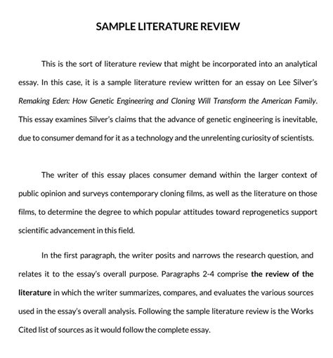A Literature Review To