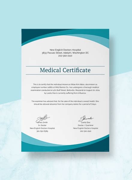 Medical Certificate Examples Format Pdf Examples