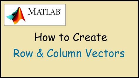 Column Vector Matlab