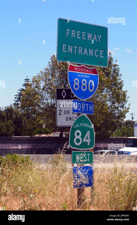Freeway Entrance Signs California Usa Hi Res Stock Photography And